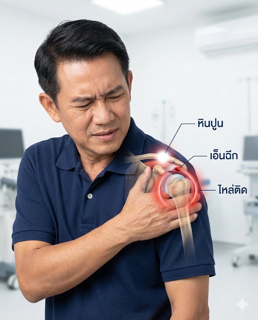 ปวดไหล่เหมือนกัน... แต่ “ต้นตอ” ต่างกันคนละขั้ว! ยกแขนไม่สุด ปวดร้าวตอนนอน หรือเจ็บจี๊ดเหมือนเข็มแทง? เช็กให้ชัวร์ว่าเป็นโรคไหน ใน 3 โรคฮิตนี้